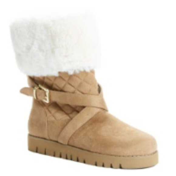 Faux-Fur Trim Ankle Boots - Picture 1 of 1